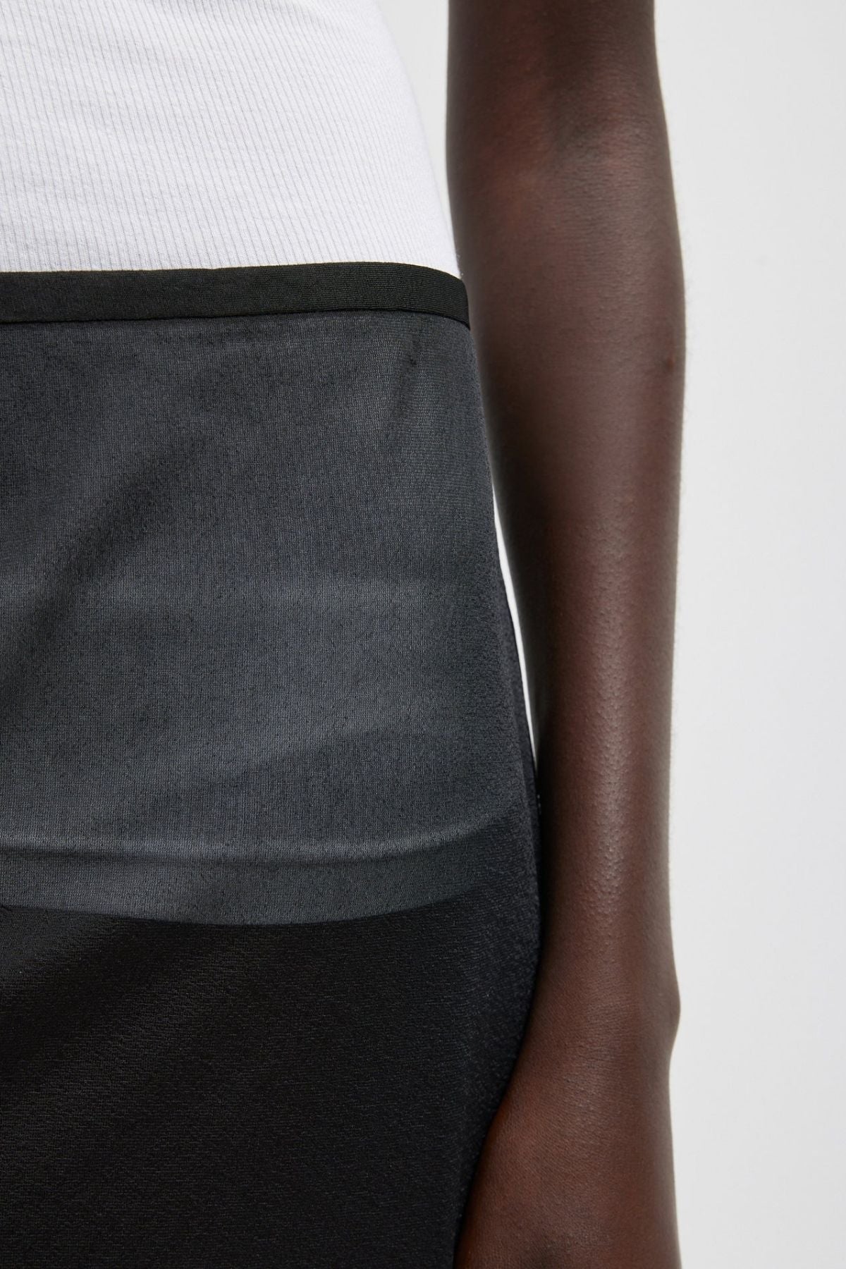 Tibi Sheer Gauze Midi Pencil Skirt - Black - Image 3