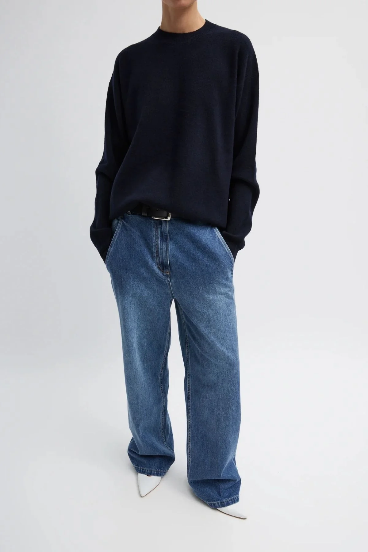 Tibi Spring Denim Barry Jean - Classic Blue - Image 4