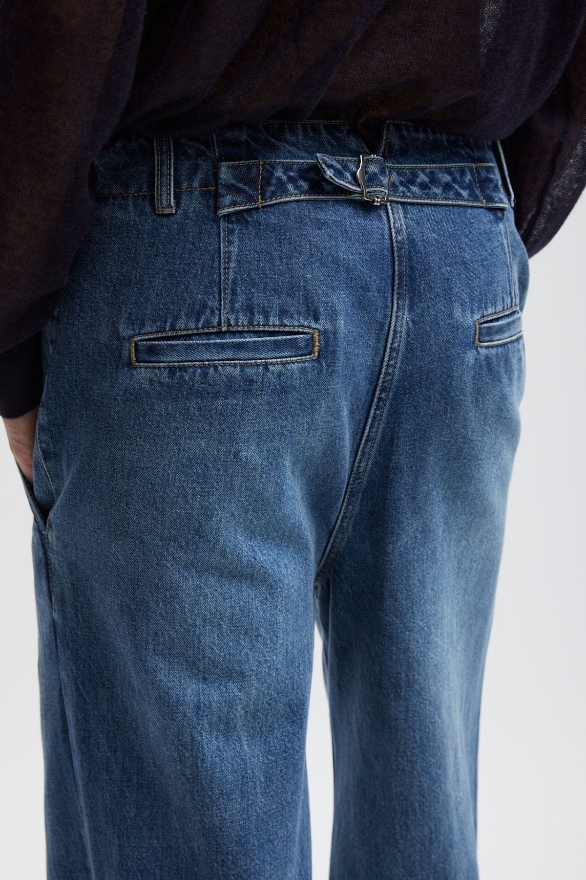 Tibi Spring Denim Barry Jean - Classic Blue - Image 6
