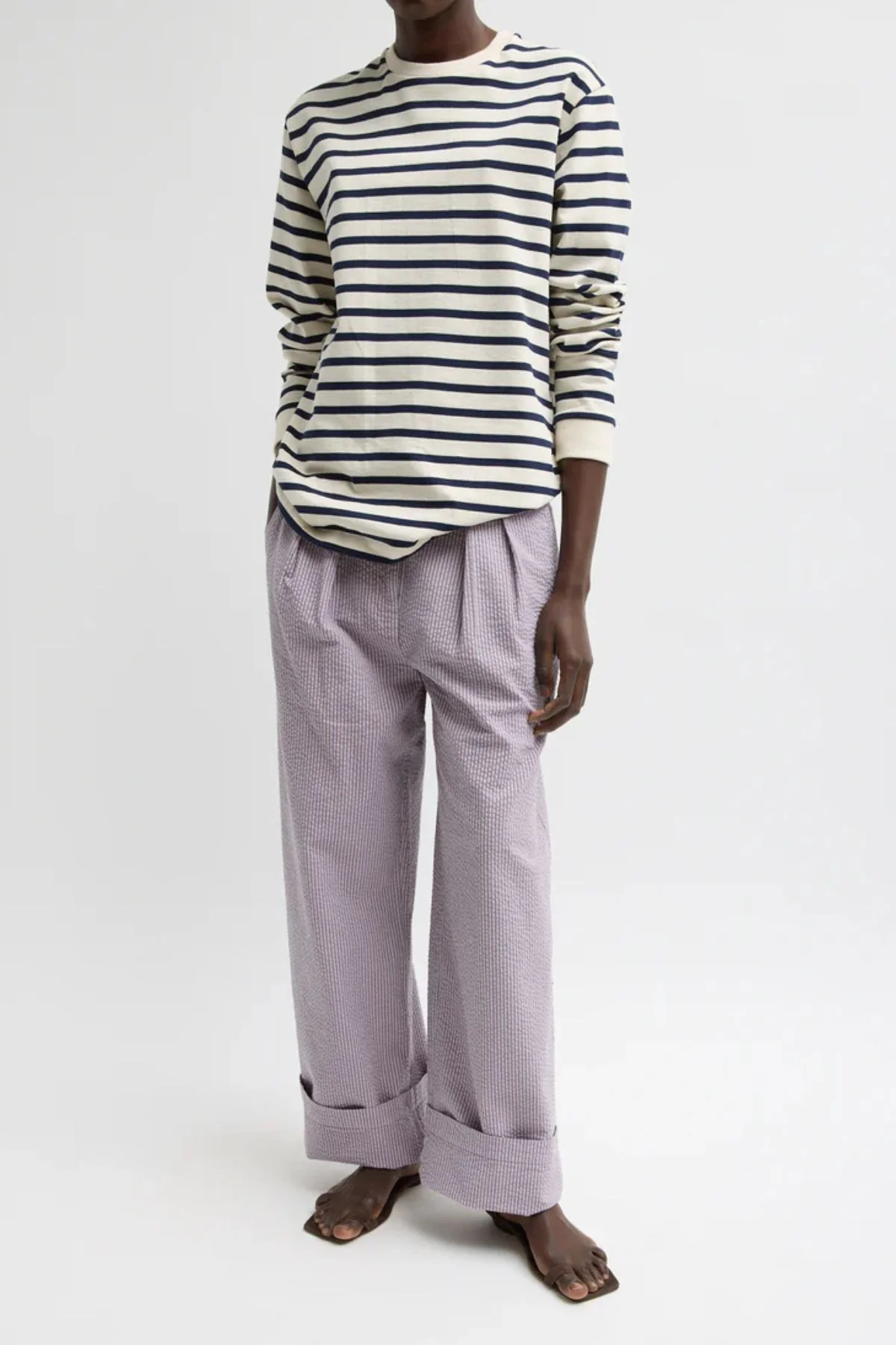 Tibi Stella Full Length Pant - Mauve Multi - Image 2