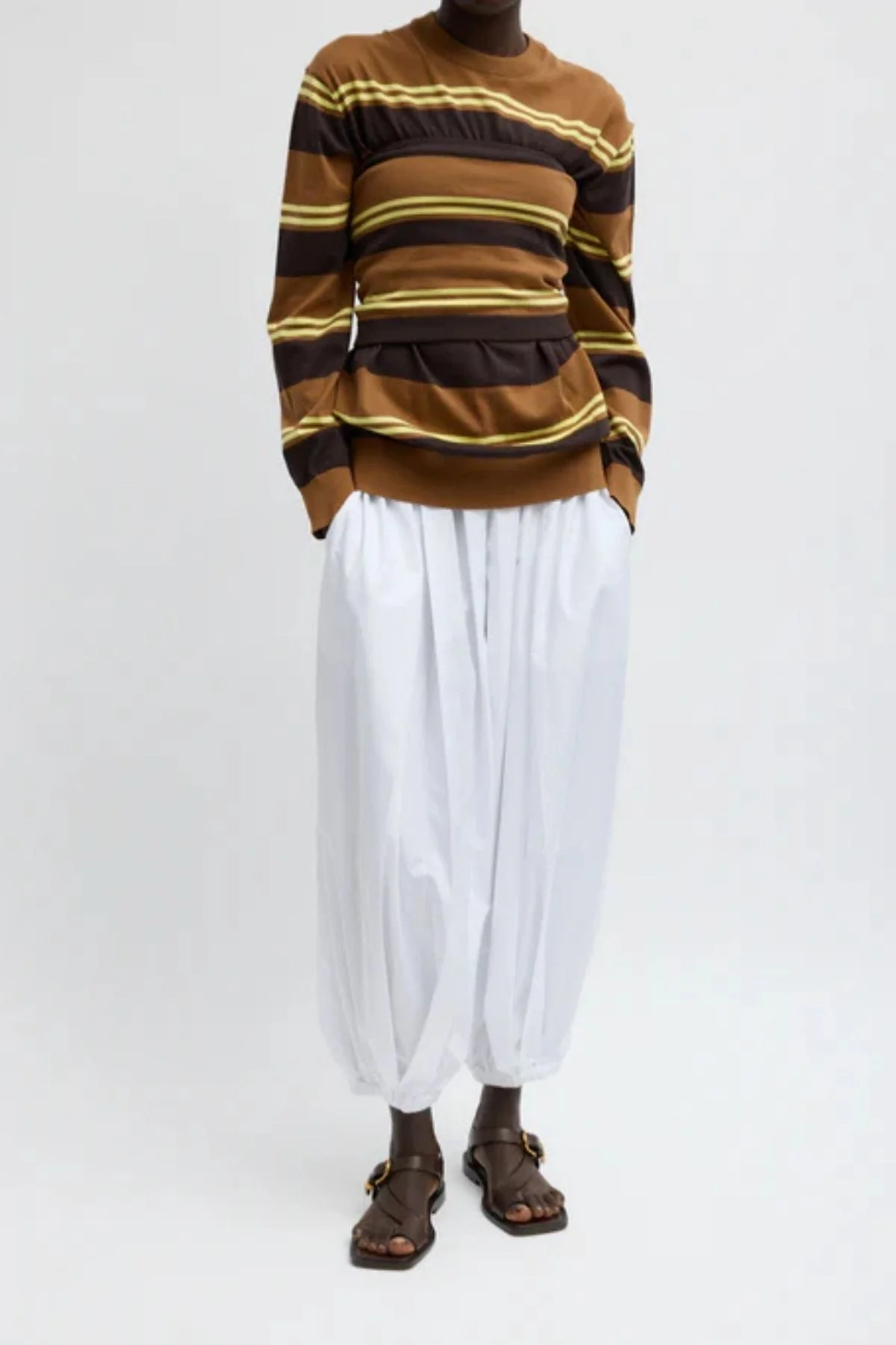 Tibi Summer Nylon Zeppelin Pant - White - Image 6