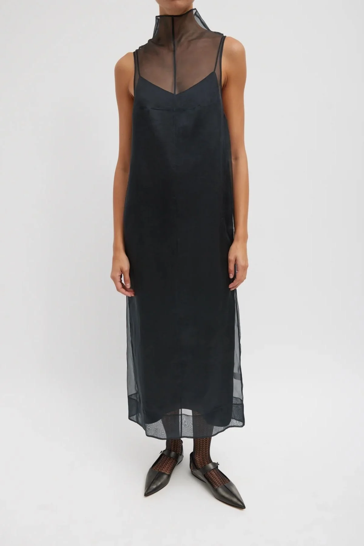 Tibi The Slip Dress - Black - Image 5