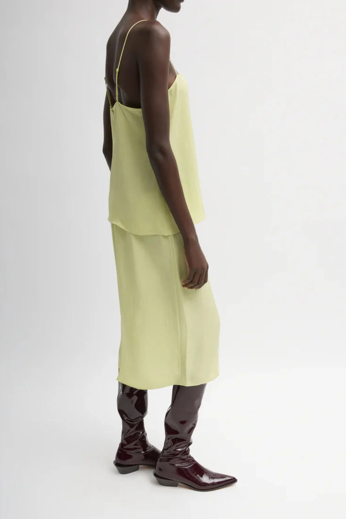 Tibi The Slip Skirt - Celery - Image 3
