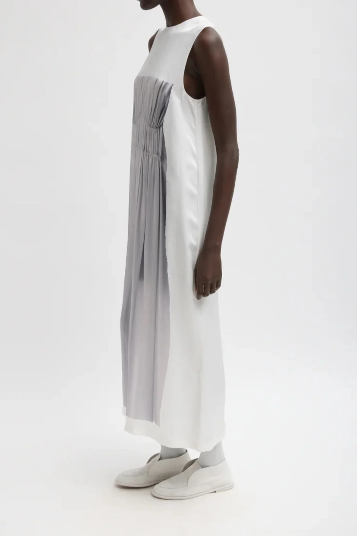 Tibi Trompe Loeil Dress - Black/ White Multi - Image 2