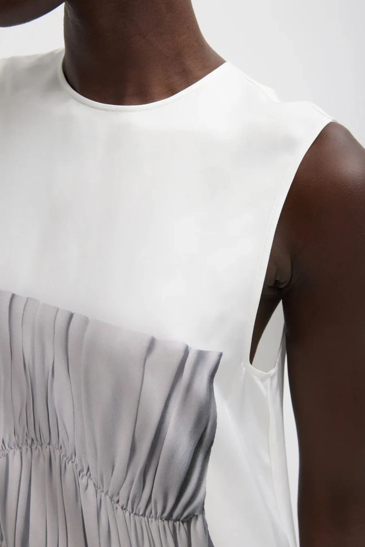 Tibi Trompe Loeil Dress - Black/ White Multi - Image 4
