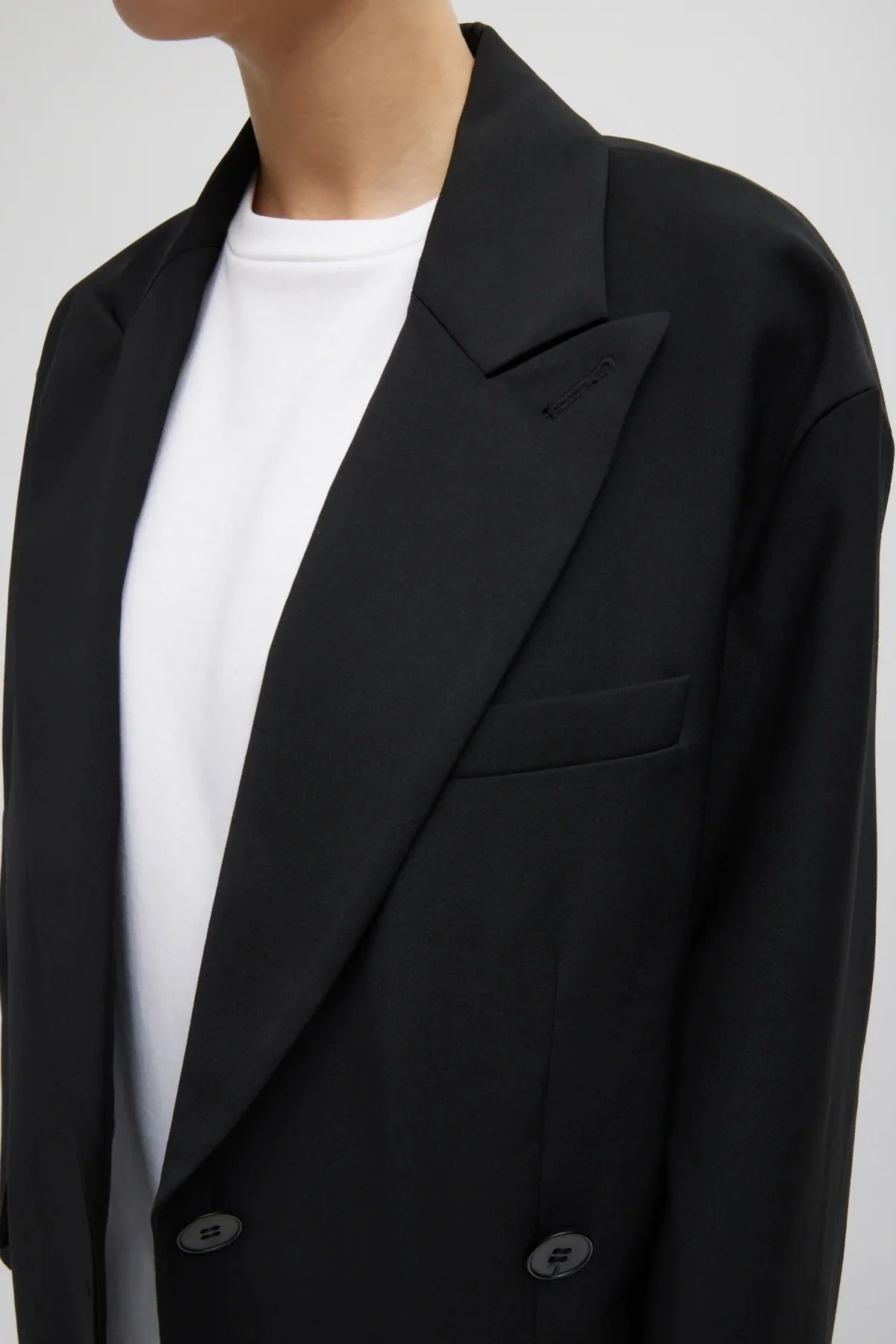 Tibi Tropical Wool Liam Blazer - Black - Image 2