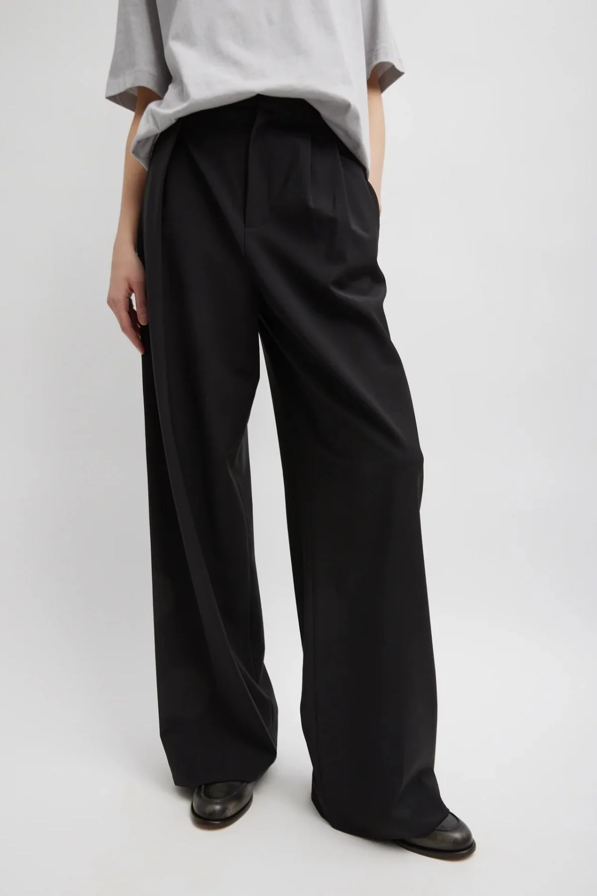 Tibi Tropical Wool Stella Pant - Black - Image 3
