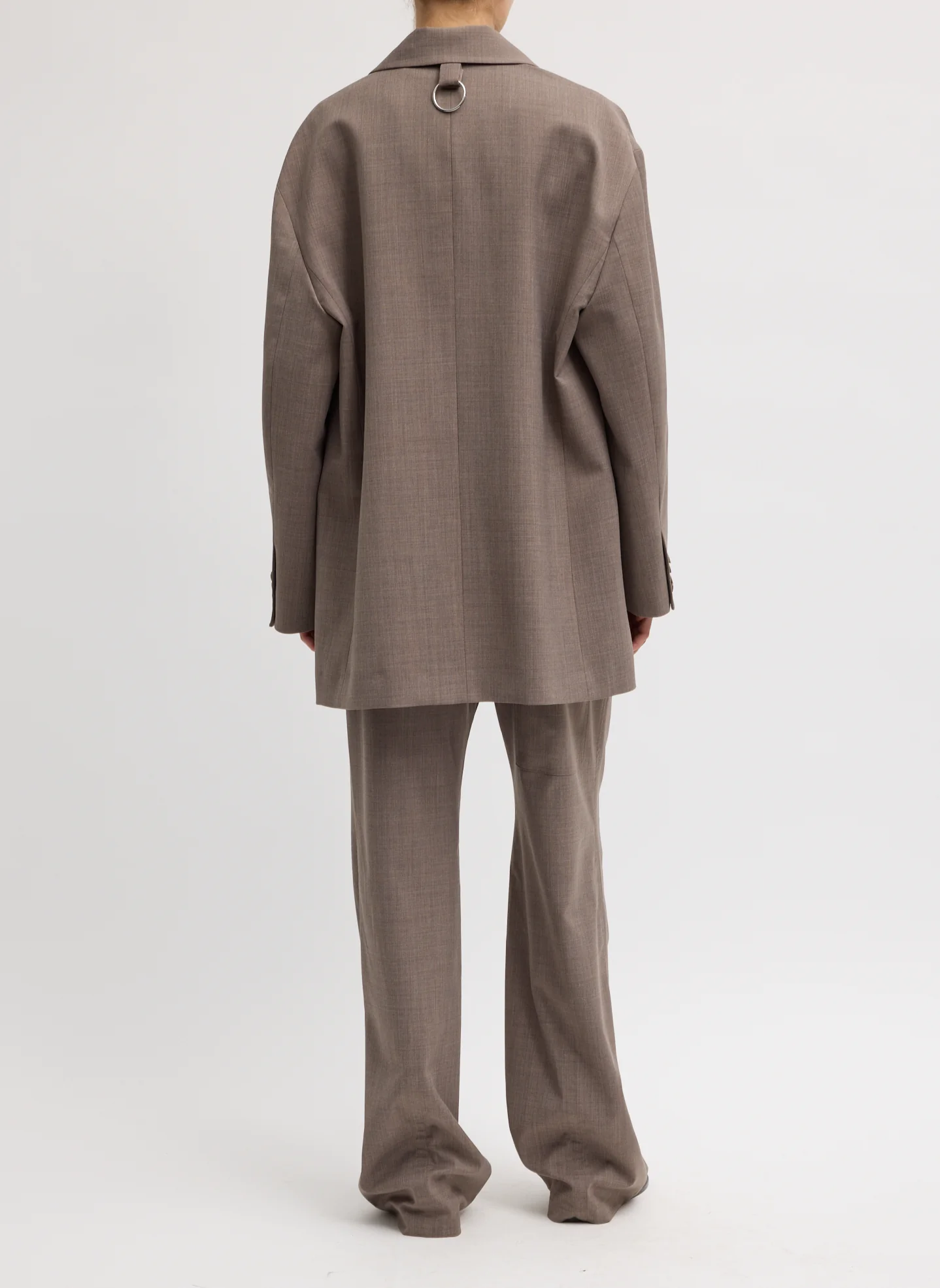 Tibi Tropical Wool Liam Blazer - Cedar Melange - Image 3
