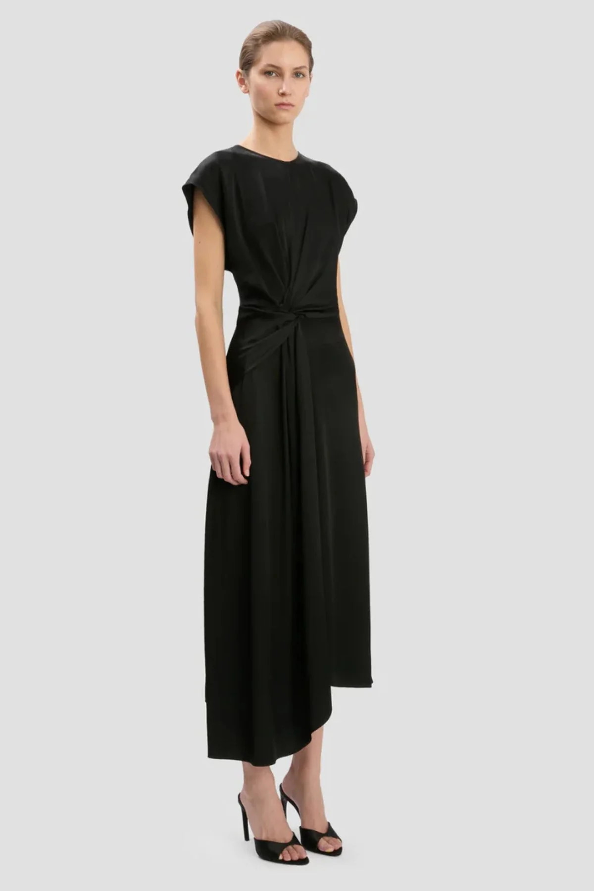 Victoria Beckham Aria Midi Dress - Black - Image 3