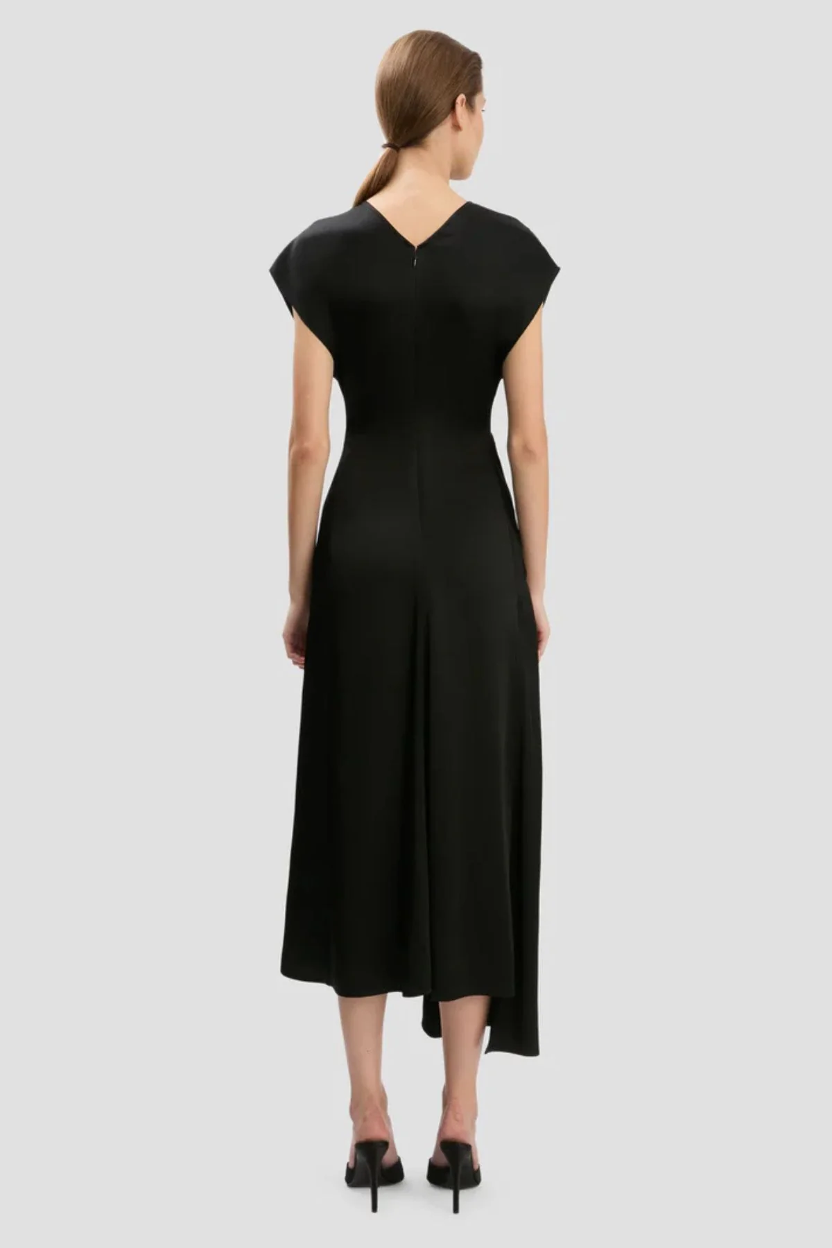 Victoria Beckham Aria Midi Dress - Black - Image 4