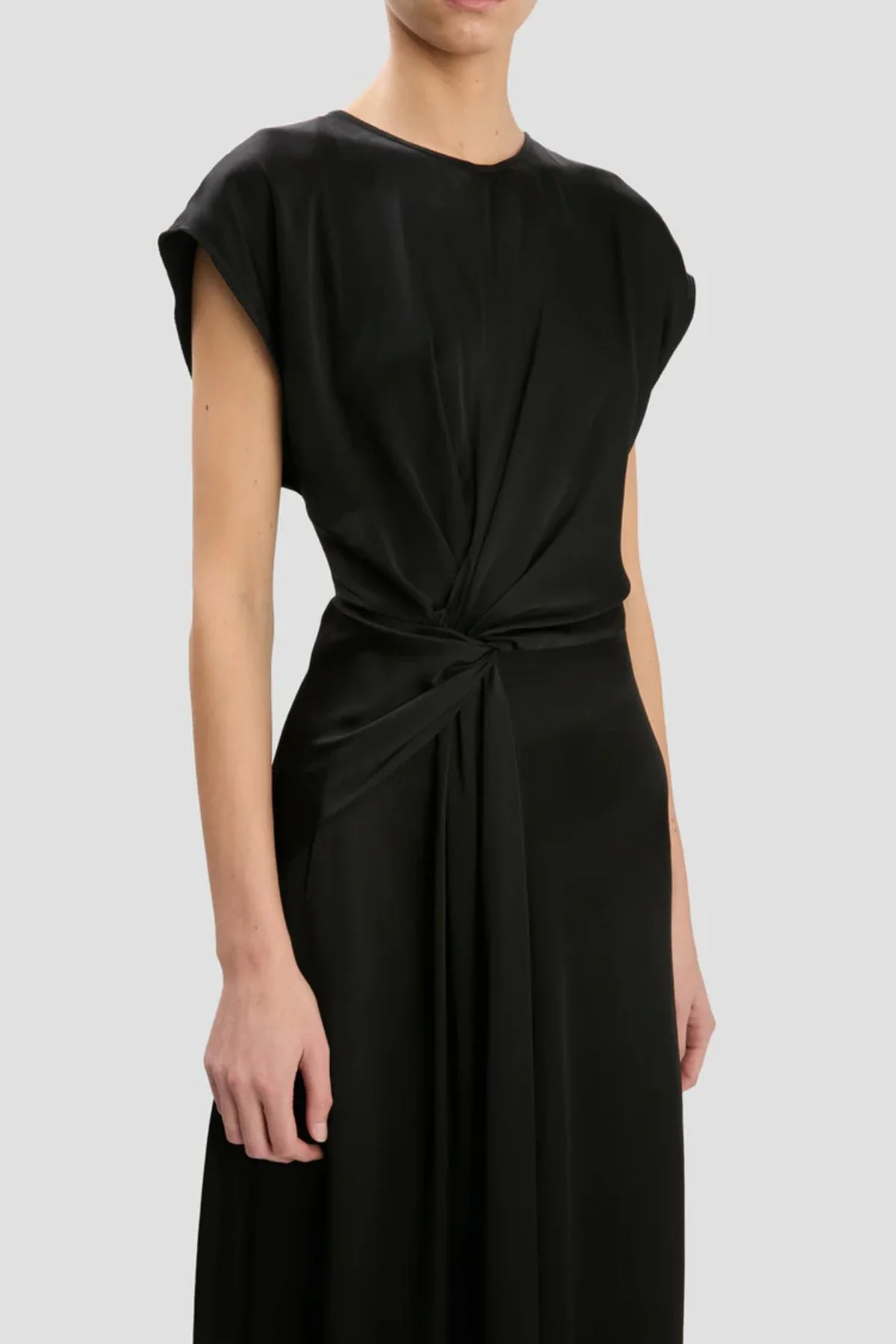 Victoria Beckham Aria Midi Dress - Black - Image 5