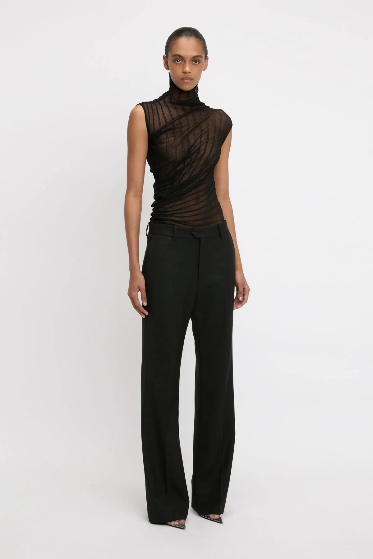 Victoria Beckham Classic Tailored Trousers - Black - Image 4