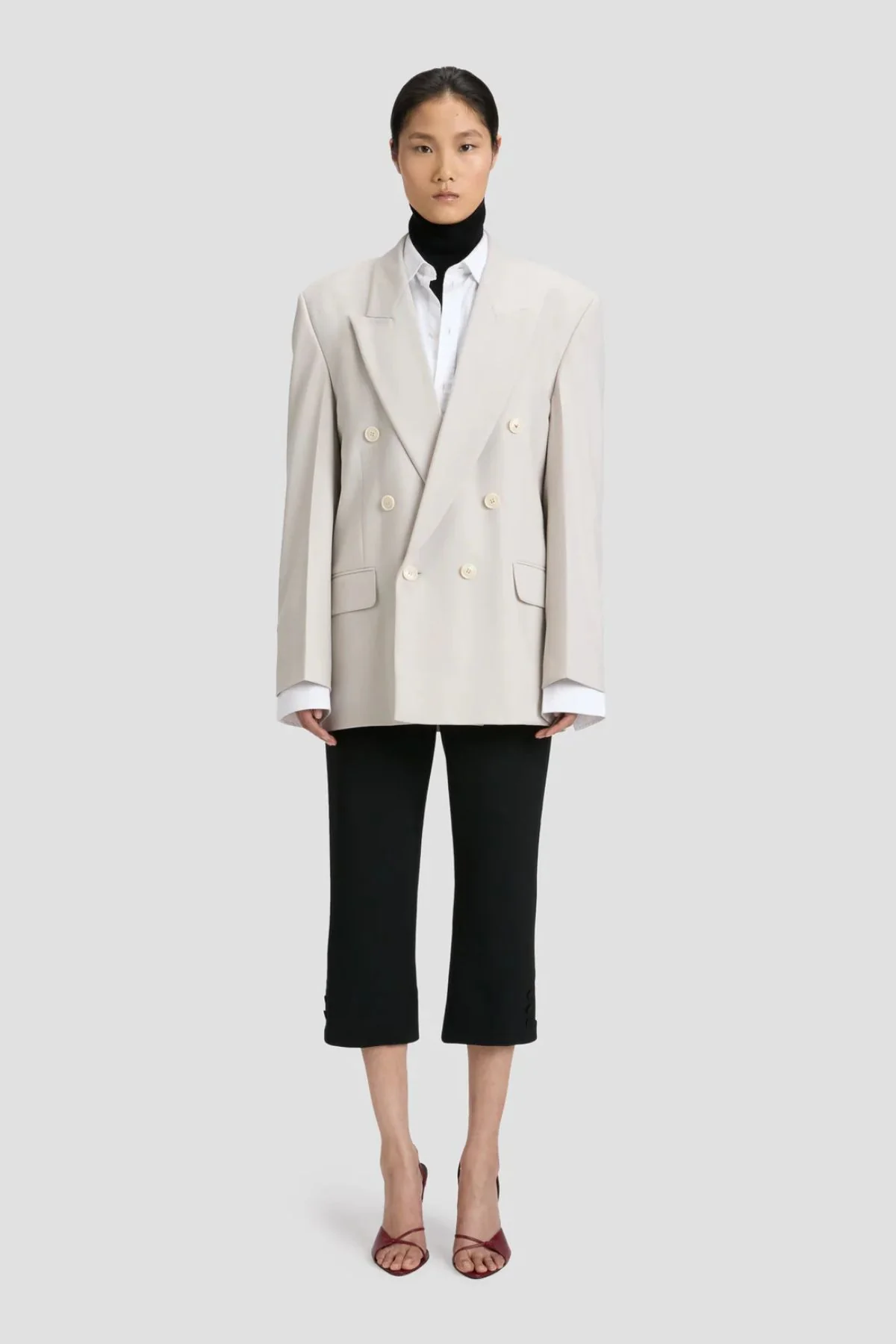 Victoria Beckham Double Breasted Blazer - Pumice - Image 2
