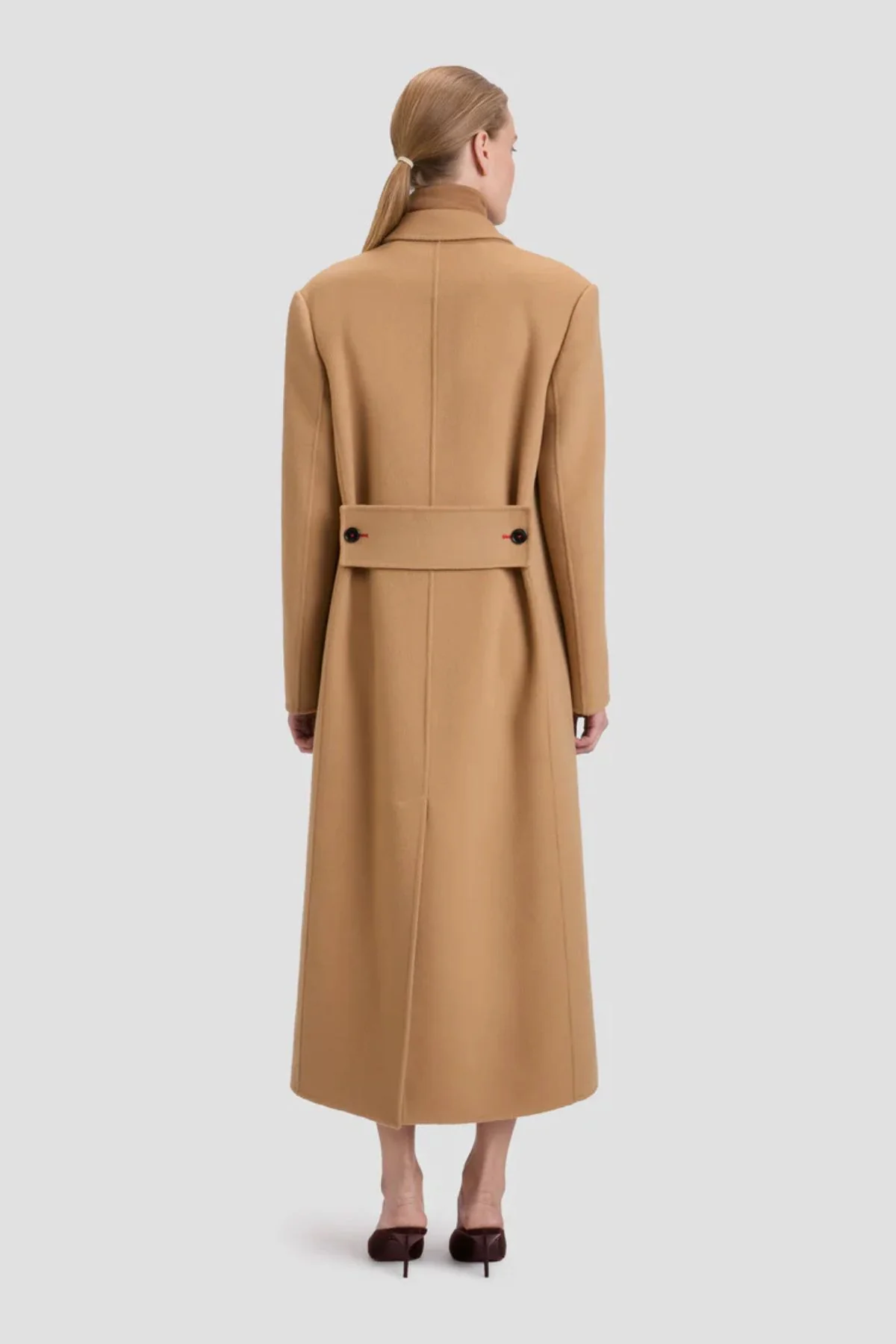 Victoria Beckham Double Faced Overcoat - Camel - Image 3