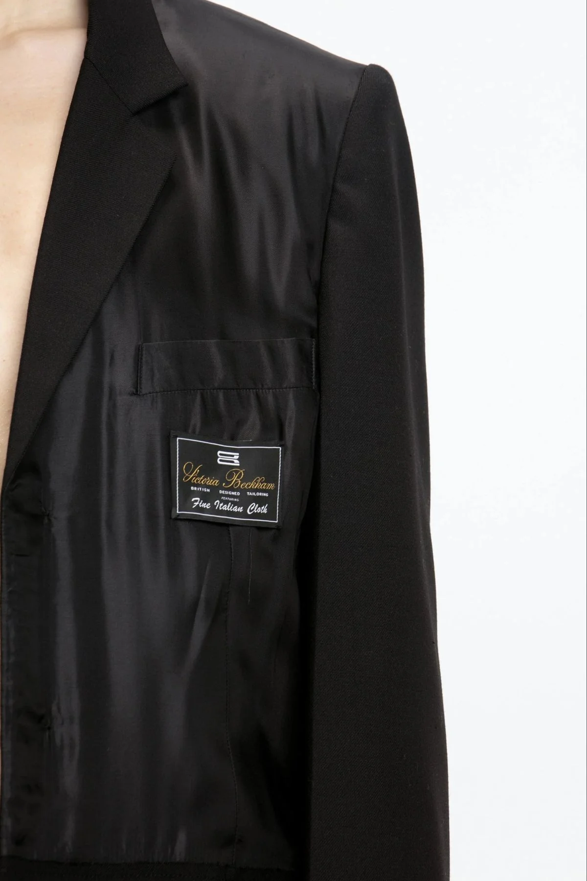Victoria Beckham Fluid Detail Blazer - Black - Image 4