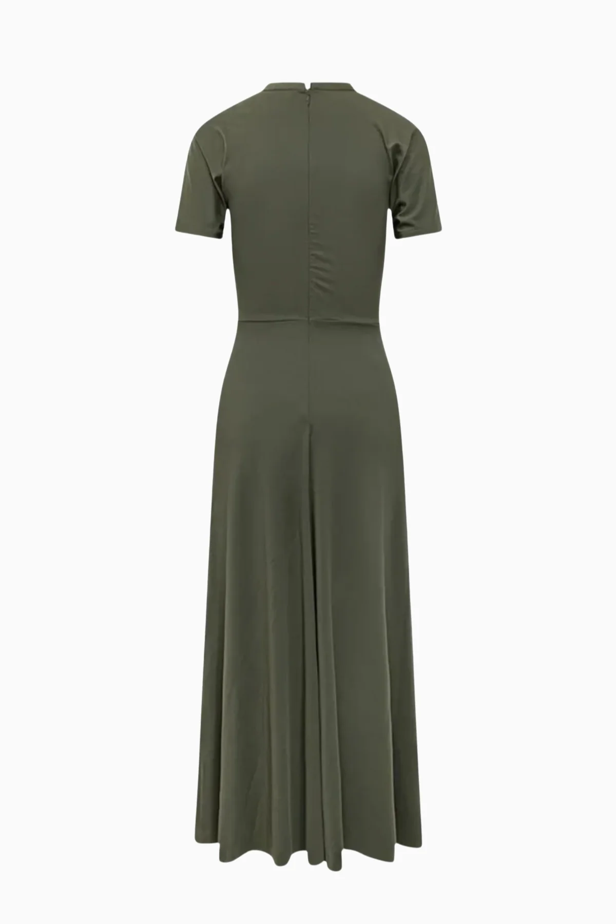 Victoria Beckham Gathered Waist T-Shirt Midi Dress - Oregano - Image 2
