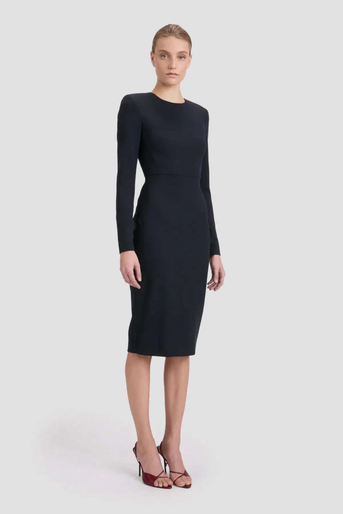 Victoria Beckham Fitted Dress - Navy - Image 5