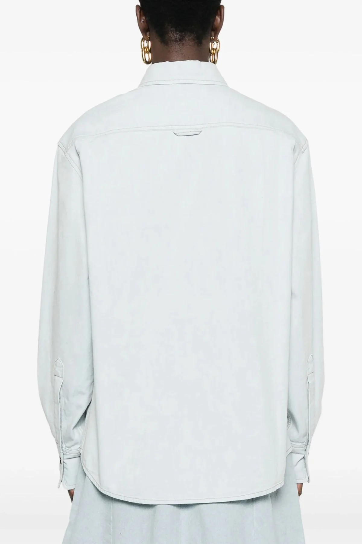 Victoria Beckham Mens Shirt - Light Azul - Image 4