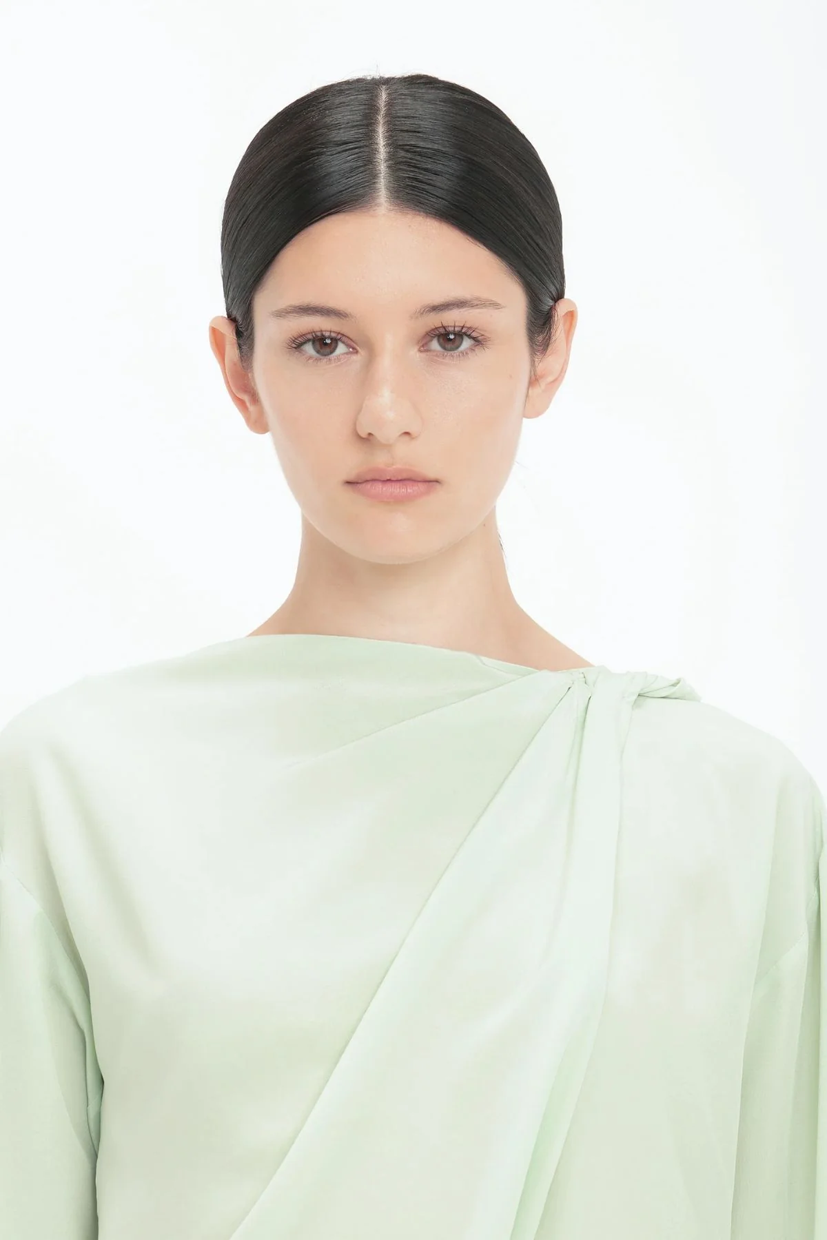 Victoria Beckham Twist Detail Scarf Top - Jade - Image 5
