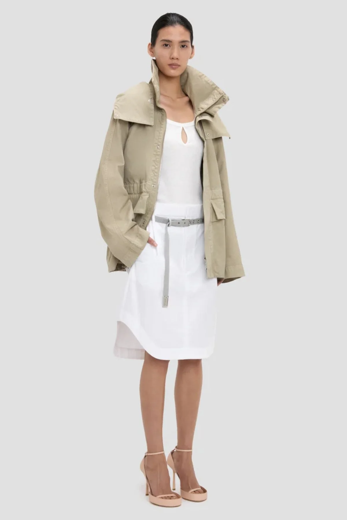 Victoria Beckham Utility Jacket - Stone Grey - Image 2