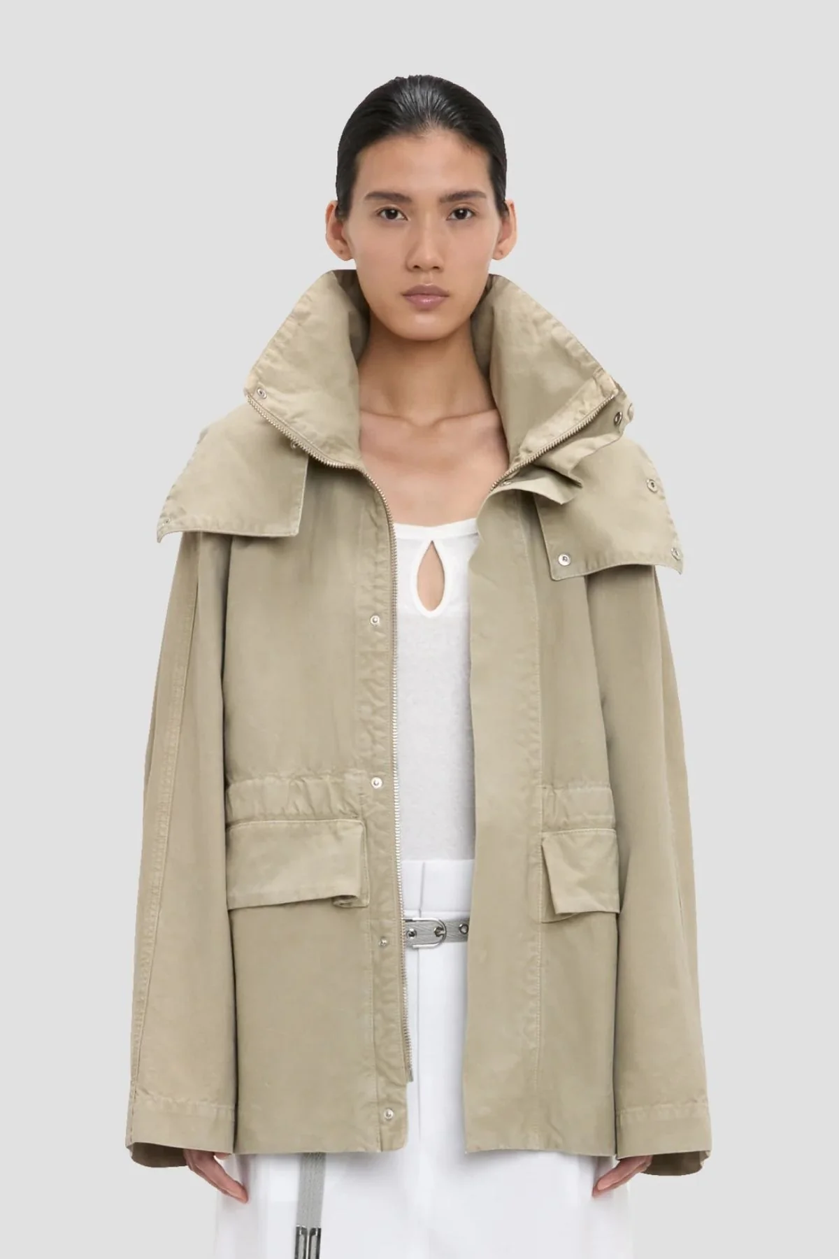 Victoria Beckham Utility Jacket - Stone Grey - Image 4