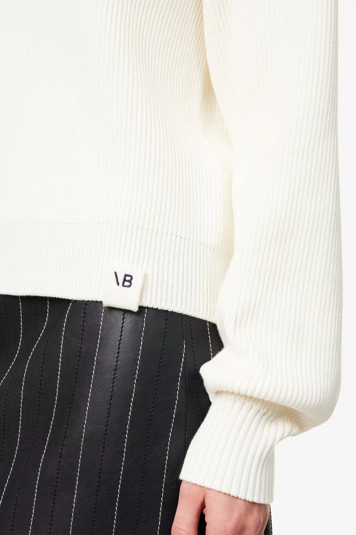 Victoria Beckham Wide Neck Jumper - Ivory - Image 5