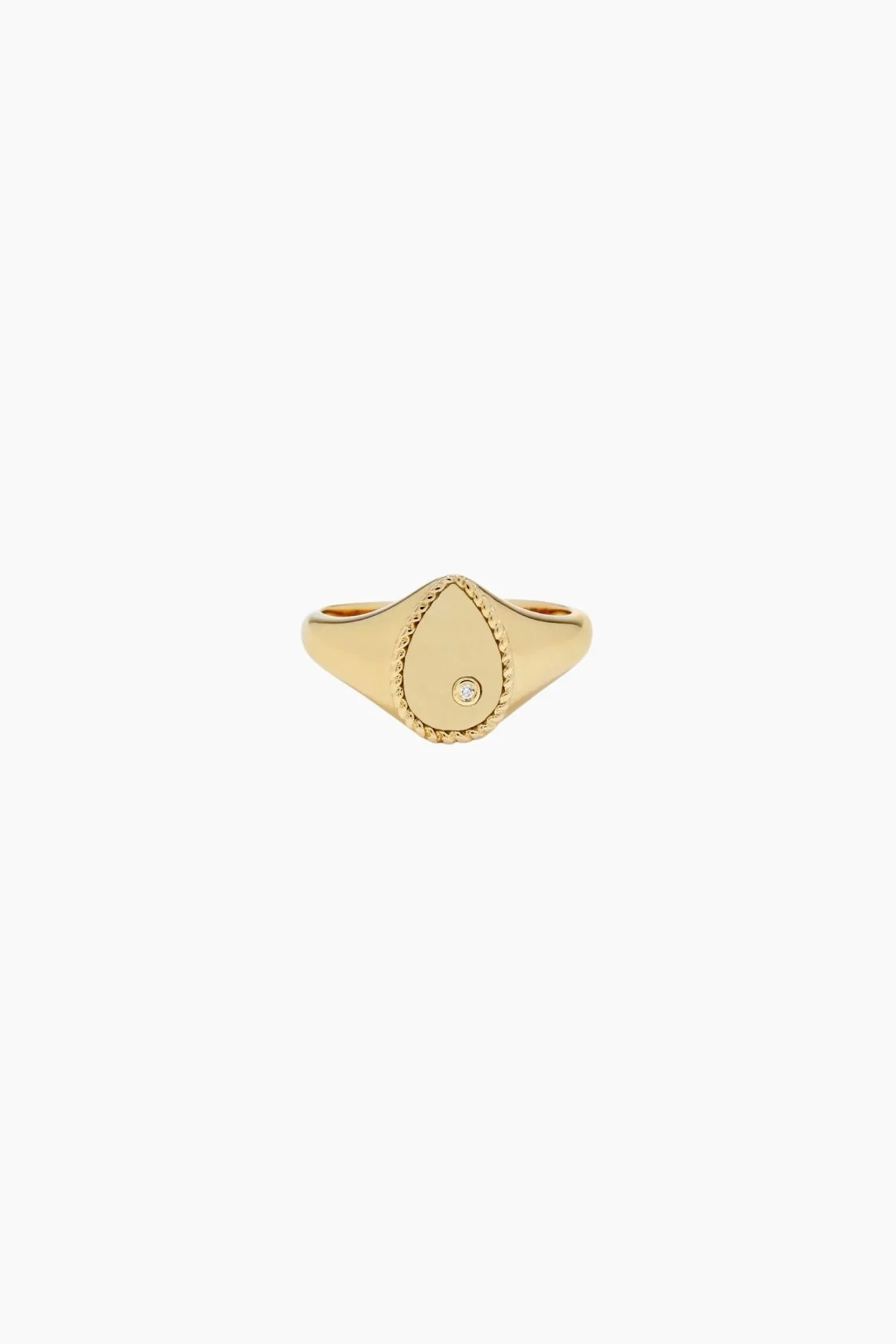 Yvonne Léon Baby Chevalière Pear Ring - Yellow Gold