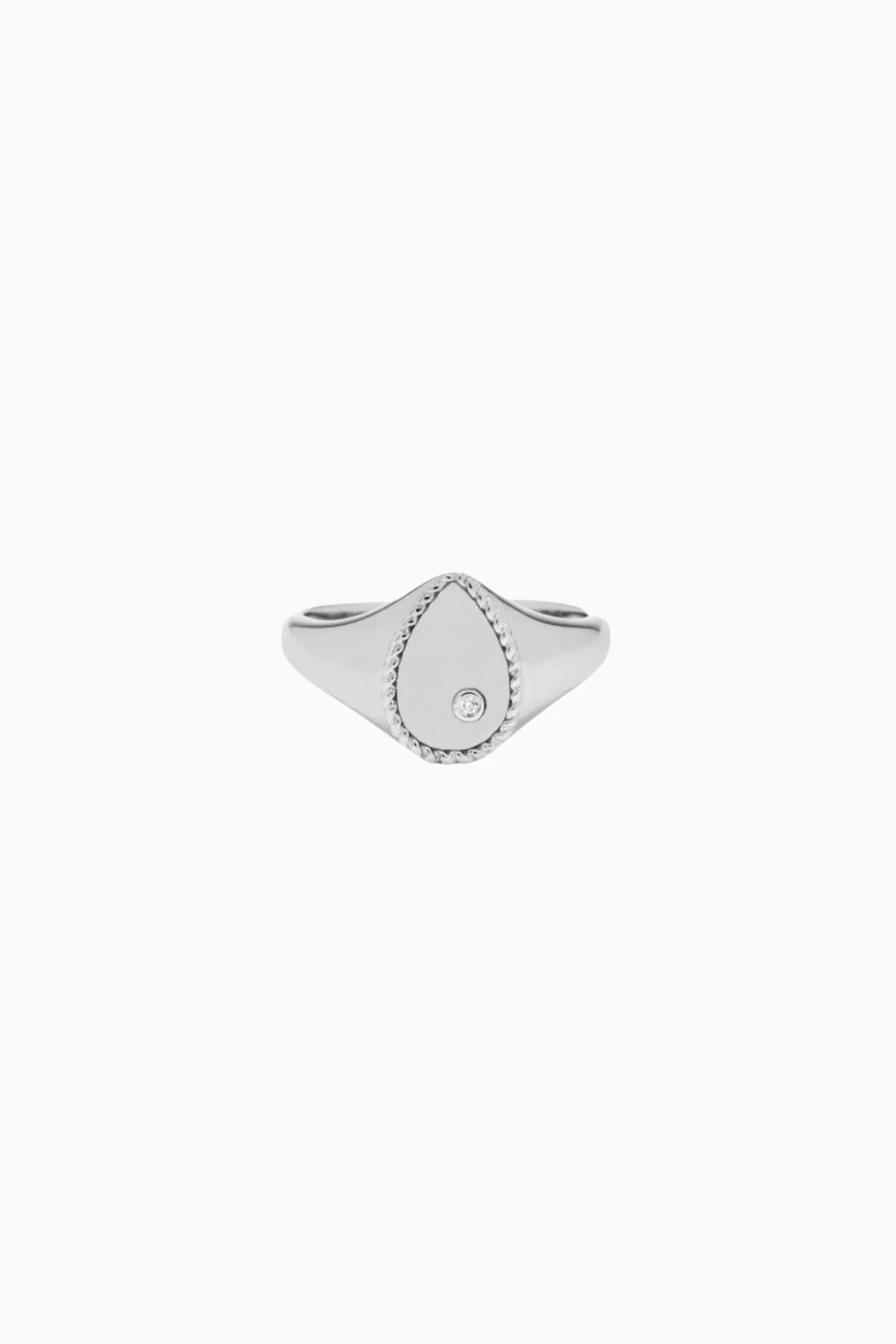 Yvonne Léon Baby Chevaliere Poire Ring - White Gold