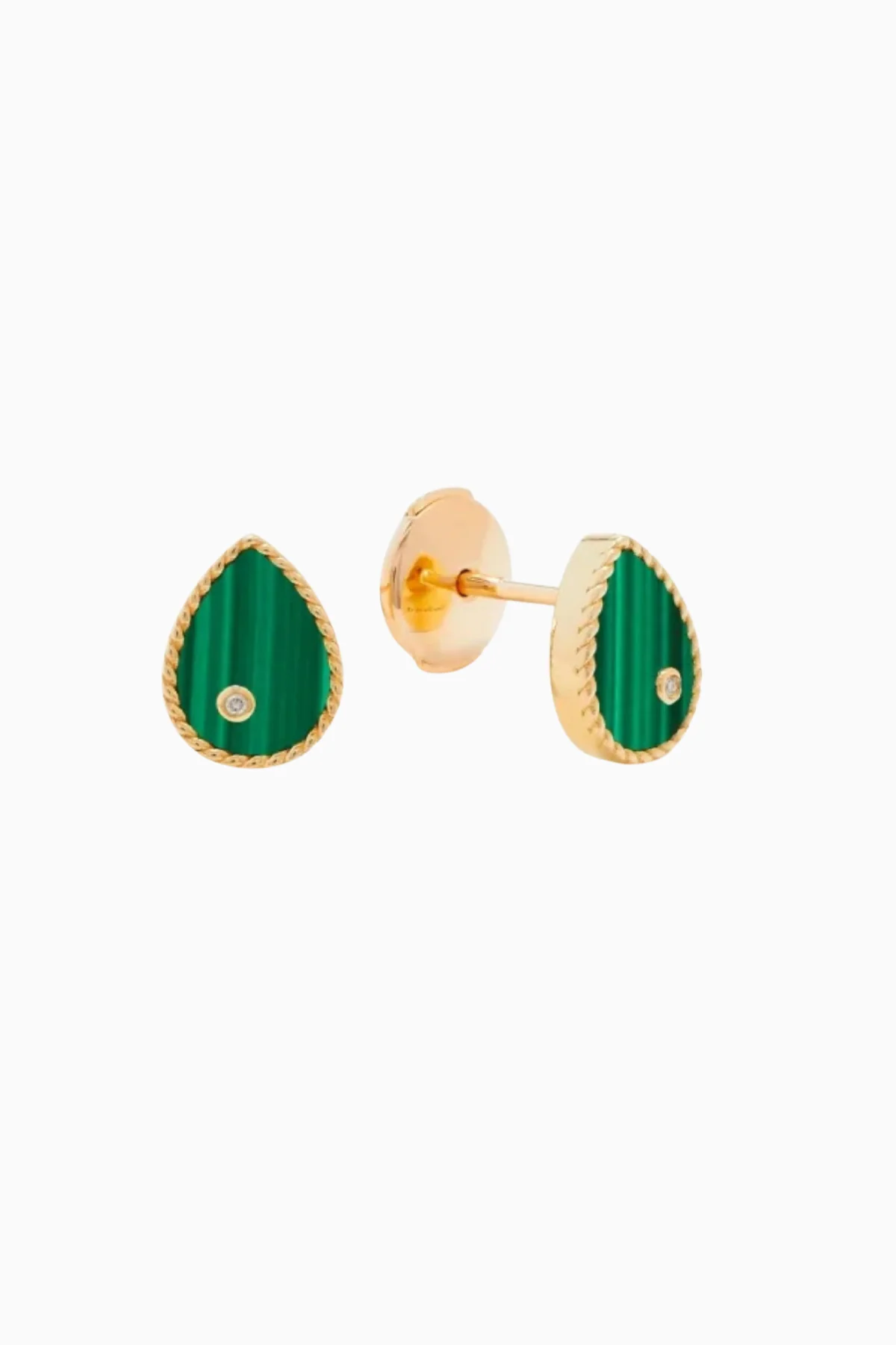 Yvonne Léon Baby Poire Earrings - Malachite