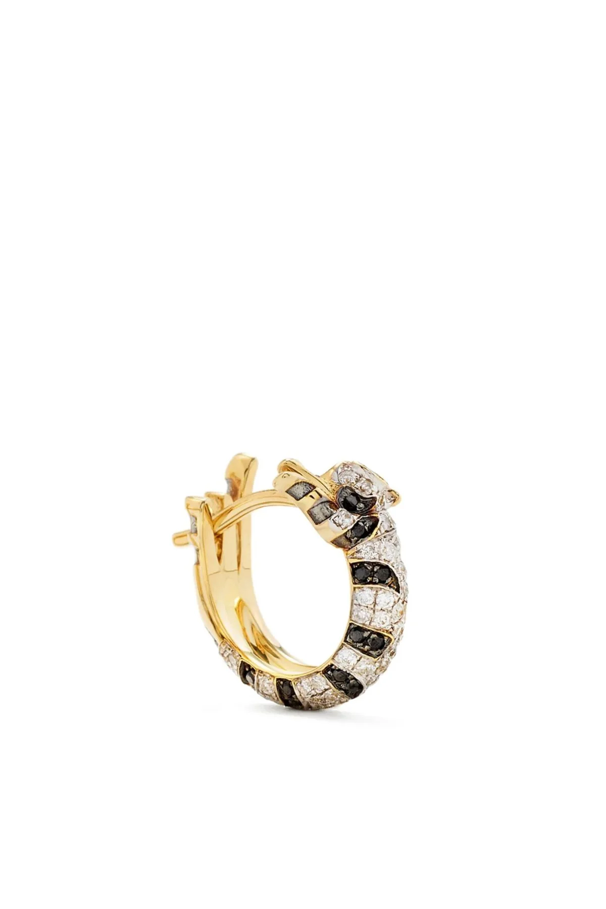 Yvonne Léon Mini Créoles Felin Diamants Earrings - Yellow Gold - Image 3