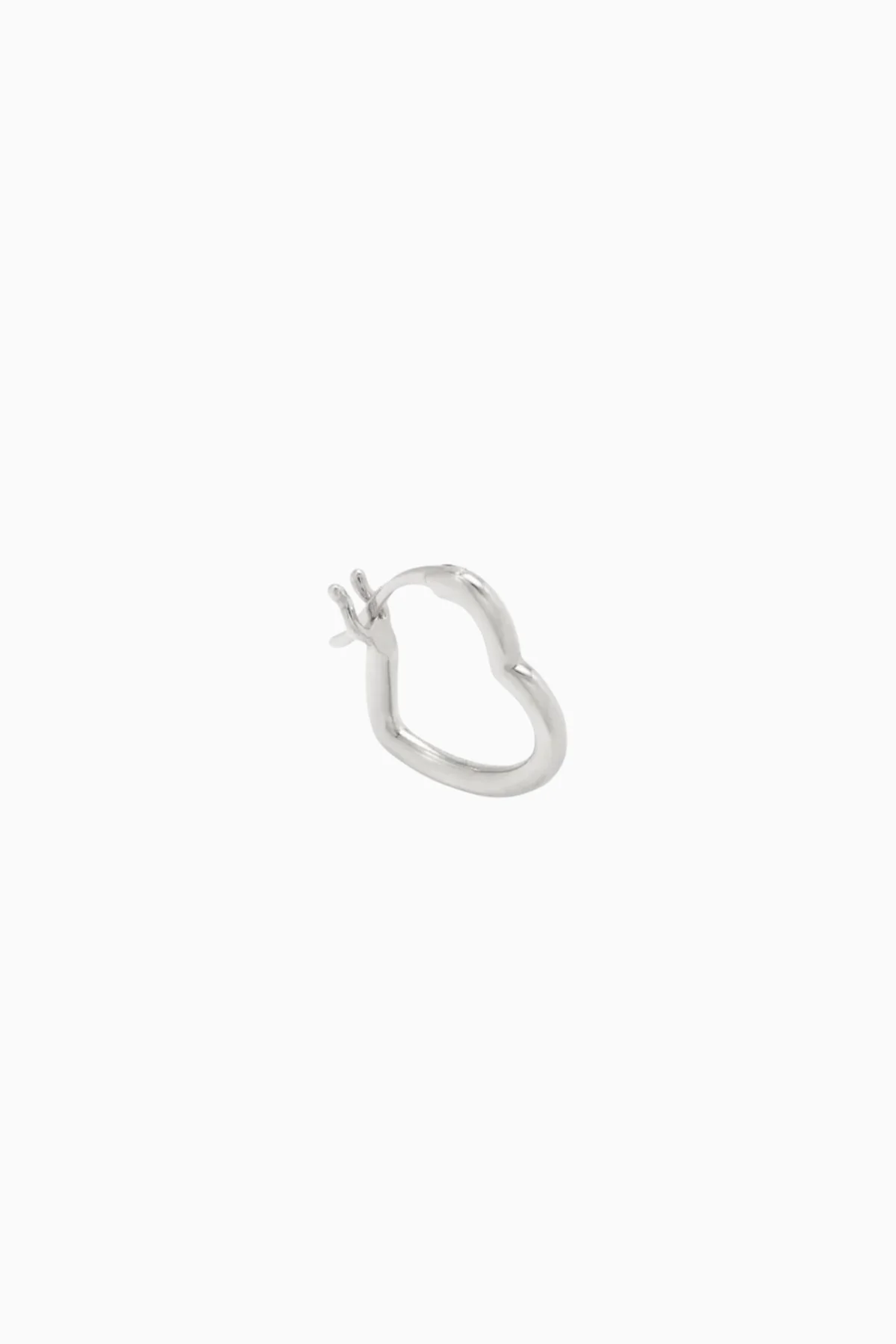 Yvonne Léon Mini Heart Earrings - White Gold