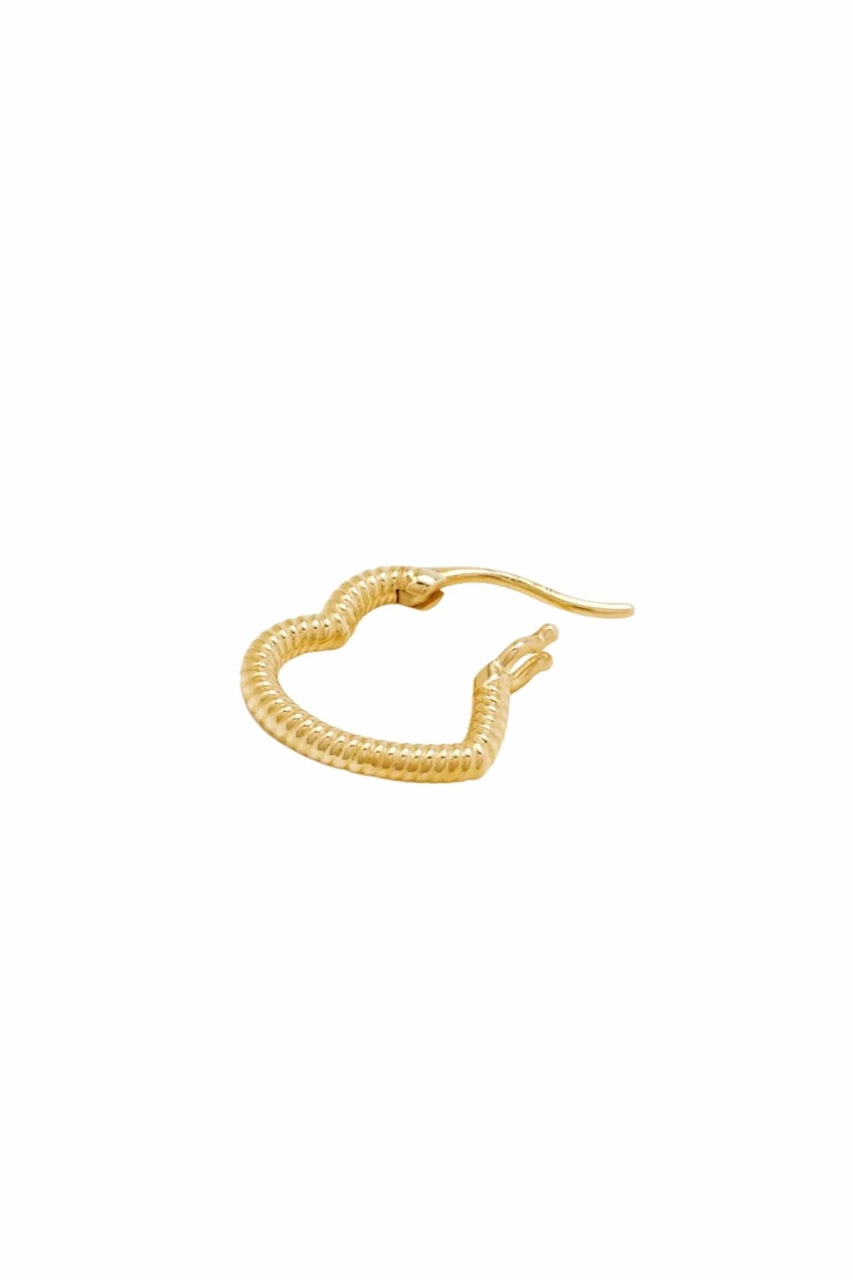 Yvonne Léon Mini Heart Earrings - Yellow Gold - Image 3