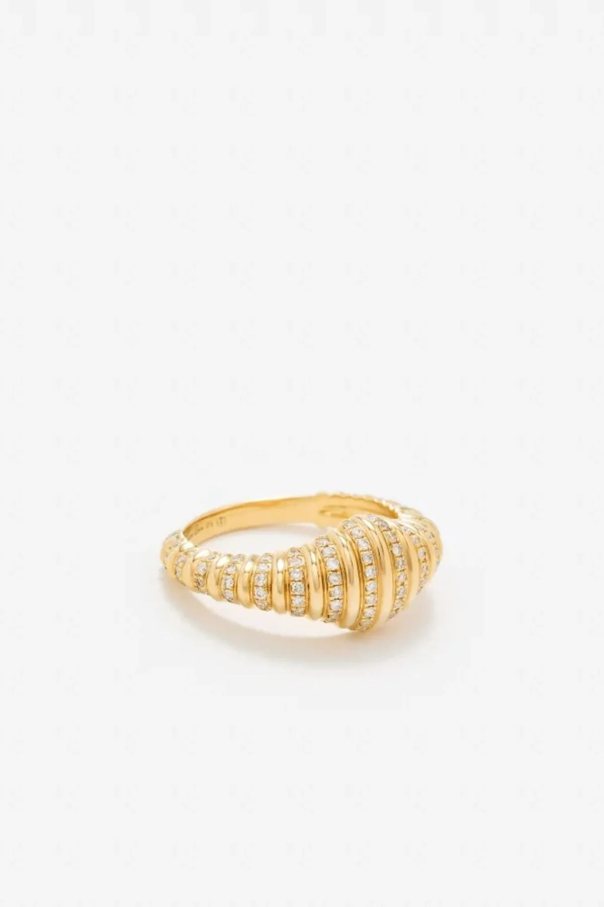 Yvonne Léon Nano Chevaliere Ovale Ring Daimants - Yellow Gold - Image 3